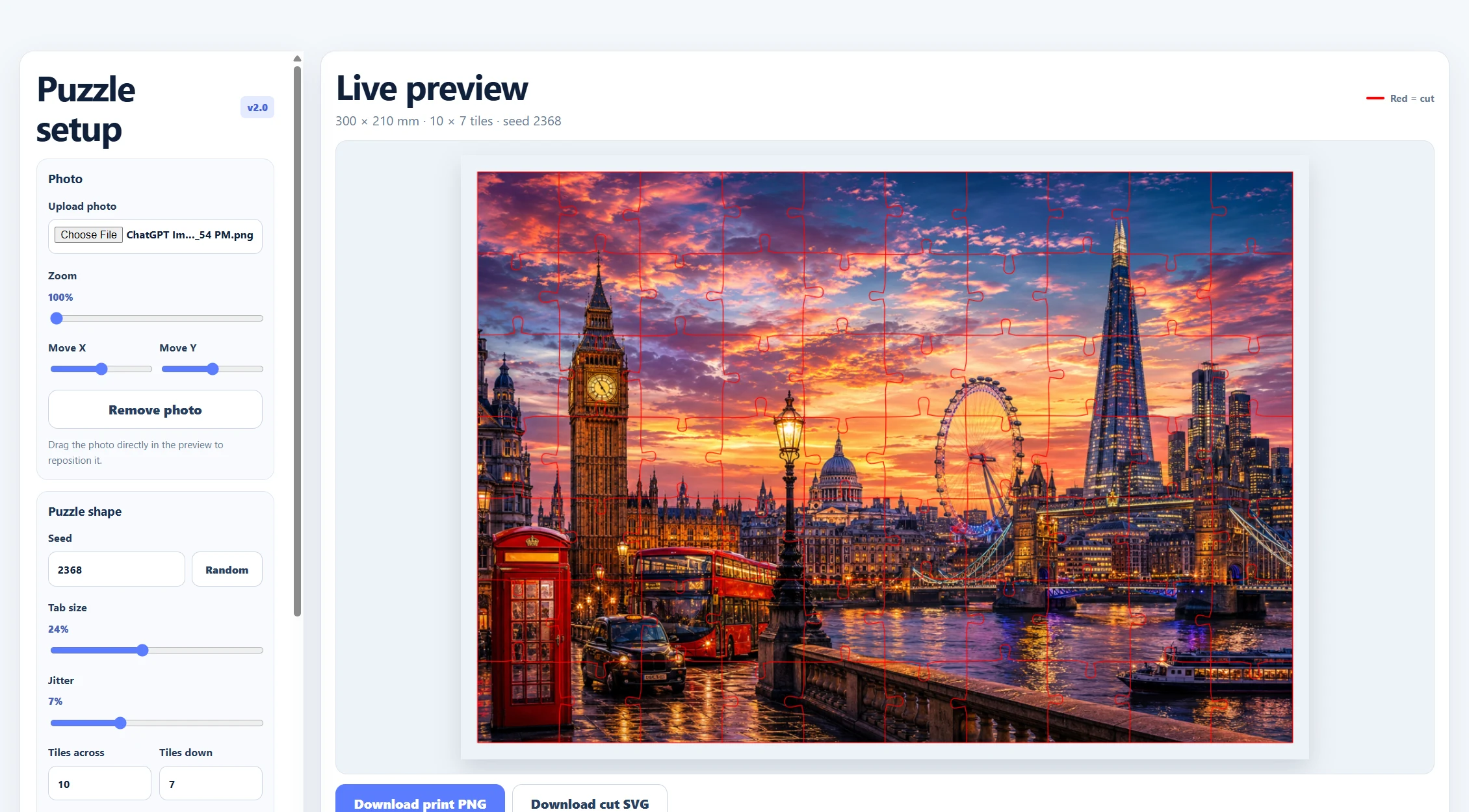 Jigsaw Puzzle Generator screenshot preview